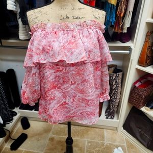 Vince Camuto Paisley Off the Shoulder Blouse